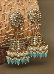 Firozi Stone Jhumka