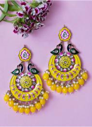 Meena Chaandbali Yellow